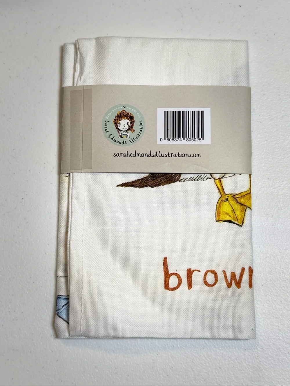 Boobies Bird Tea Towel — White with Multicolor Illustrations